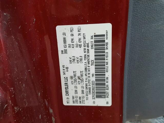 3D7KS28D28G219223 - 2008 DODGE RAM 2500 S Bordo foto 10