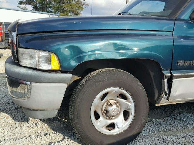 1B7HC16Y5SS364371 - 1995 DODGE RAM 1500 GREEN photo 9