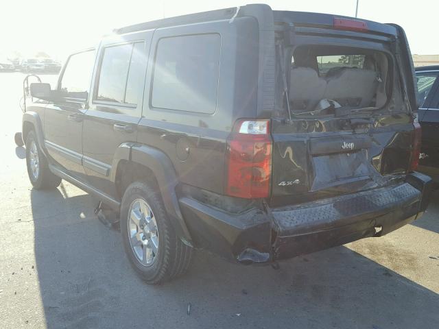 1J8HG48K77C632958 - 2007 JEEP COMMANDER BLACK photo 3