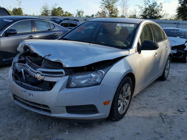 1G1PA5SHXE7144044 - 2014 CHEVROLET CRUZE LS SILVER photo 2