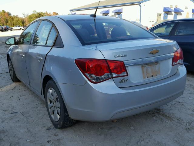 1G1PA5SHXE7144044 - 2014 CHEVROLET CRUZE LS SILVER photo 3