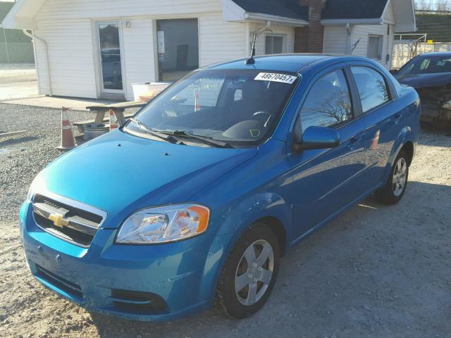 KL1TD56E29B651365 - 2009 CHEVROLET AVEO LS BLUE photo 2