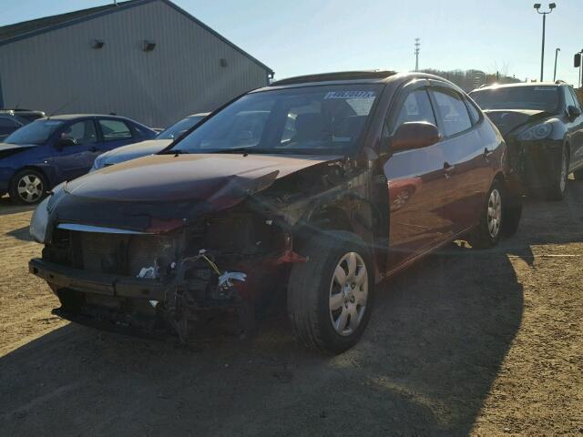 KMHDU46D68U335979 - 2008 HYUNDAI ELANTRA GL RED photo 2