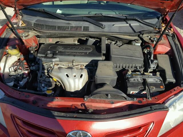 4T1BE46KX9U381142 - 2009 TOYOTA CAMRY BASE RED photo 7