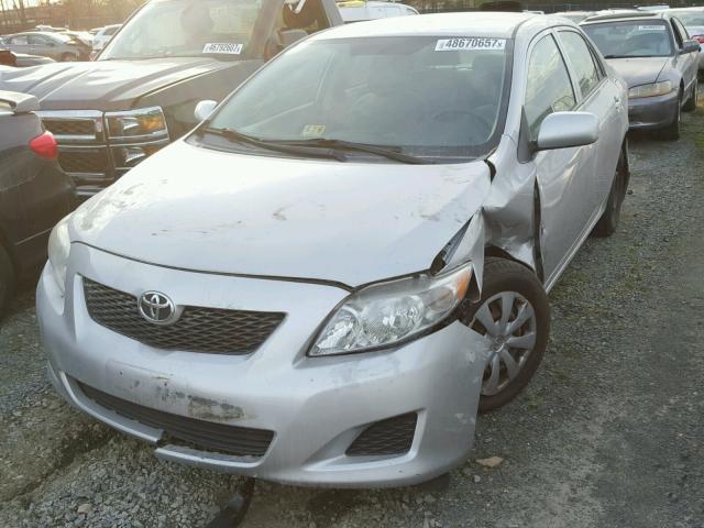 2T1BU40E59C170261 - 2009 TOYOTA COROLLA BA SILVER photo 2