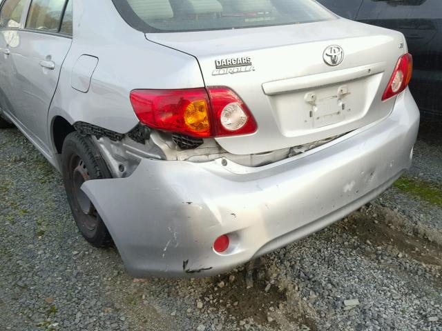 2T1BU40E59C170261 - 2009 TOYOTA COROLLA BA SILVER photo 9