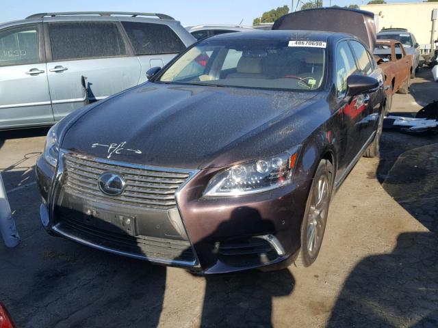 JTHGL1EF8D5049205 - 2013 LEXUS LS 460L PURPLE photo 2