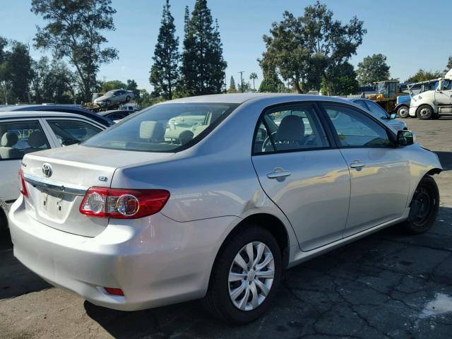 JTDBU4EE6C9172462 - 2012 TOYOTA COROLLA BA SILVER photo 4