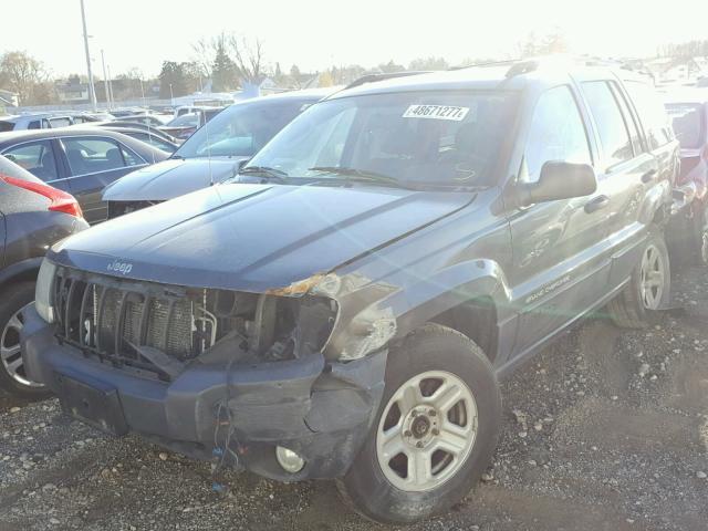 1J4GW48S74C208871 - 2004 JEEP GRAND CHER GRAY photo 2