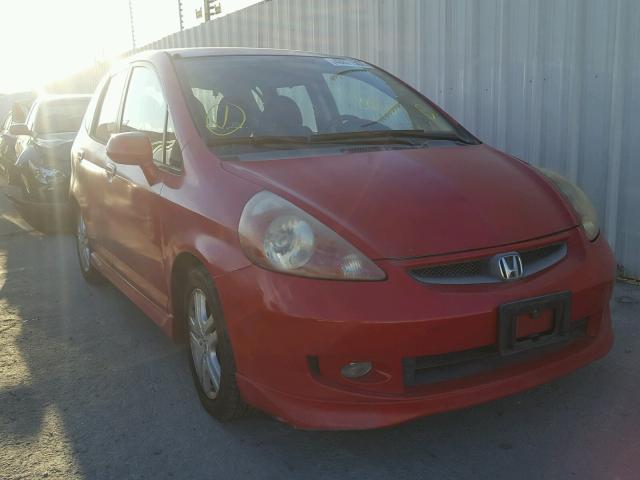 JHMGD38697S010357 - 2007 HONDA FIT S RED photo 1