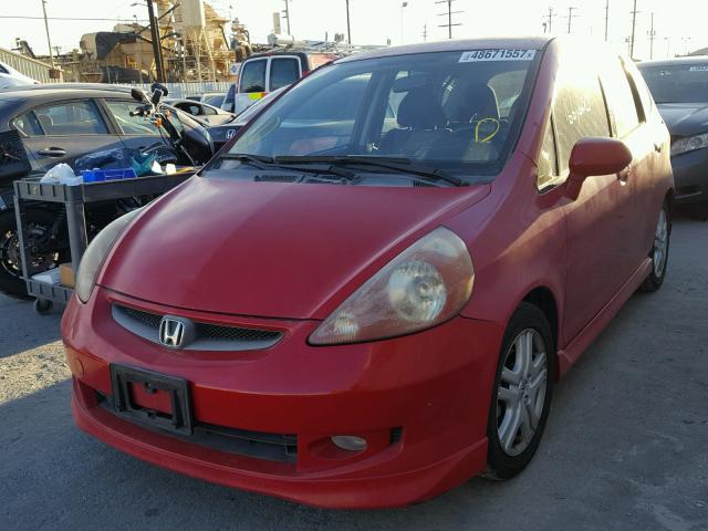 JHMGD38697S010357 - 2007 HONDA FIT S RED photo 2