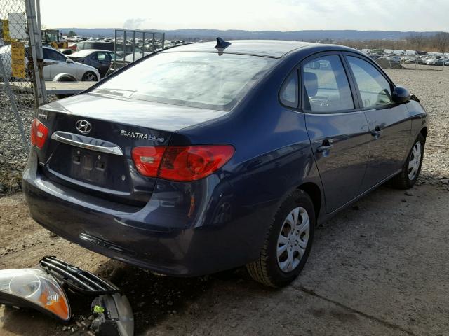 KMHDU4AD5AU168799 - 2010 HYUNDAI ELANTRA BL BLUE photo 4