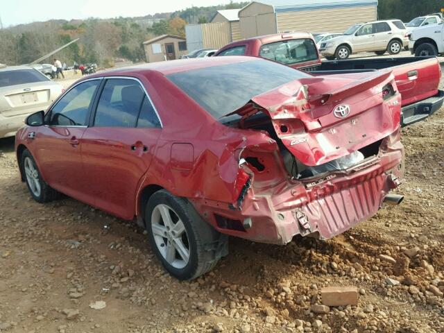 4T1BF1FK7CU636008 - 2012 TOYOTA CAMRY BASE RED photo 3