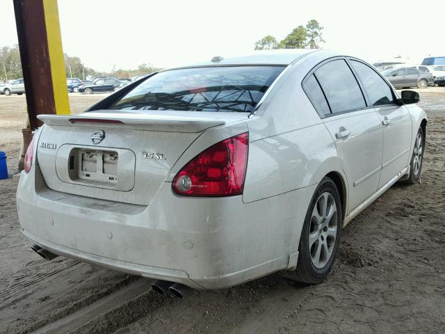 1N4BA41E28C825545 - 2008 NISSAN MAXIMA SE WHITE photo 4