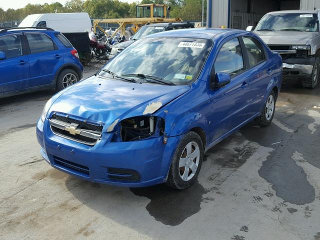 KL1TD56E69B302242 - 2009 CHEVROLET AVEO LS BLUE photo 2