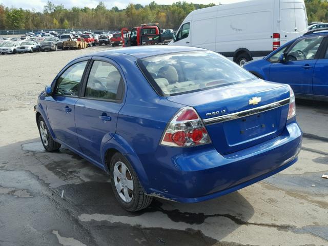 KL1TD56E69B302242 - 2009 CHEVROLET AVEO LS BLUE photo 3