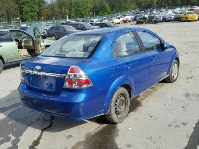 KL1TD56E69B302242 - 2009 CHEVROLET AVEO LS BLUE photo 4