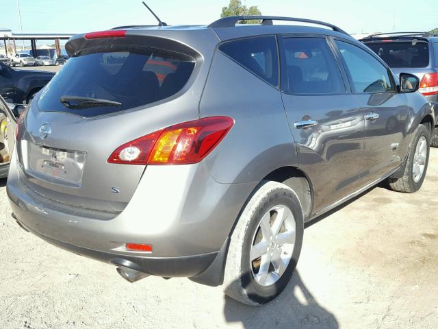 JN8AZ18U29W014021 - 2009 NISSAN MURANO S GRAY photo 4