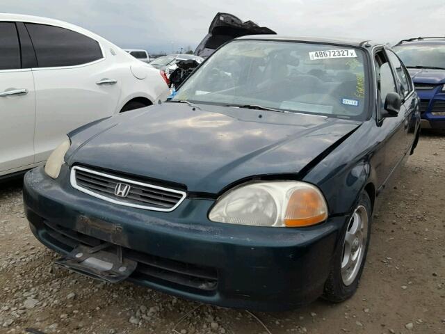 1HGEJ6673WL053620 - 1998 HONDA CIVIC LX GREEN photo 2