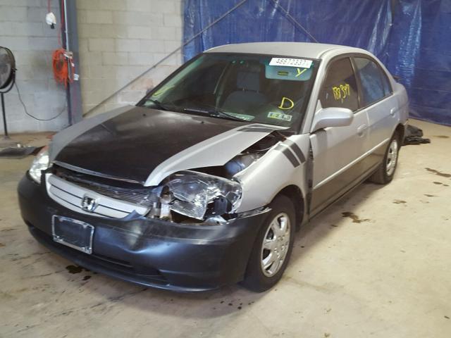 JHMES16201S010529 - 2001 HONDA CIVIC DX GRAY photo 2