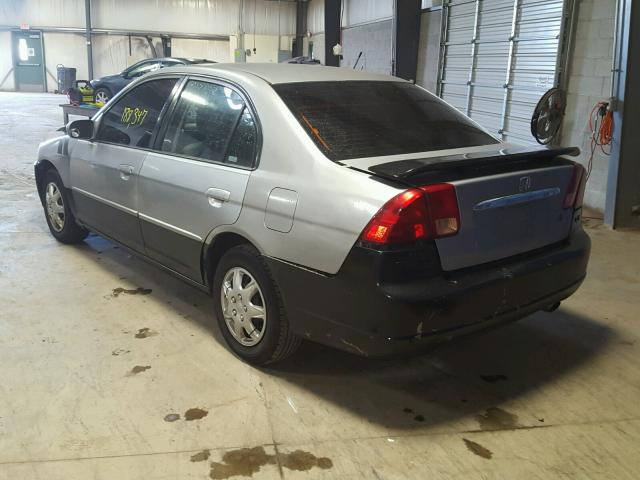 JHMES16201S010529 - 2001 HONDA CIVIC DX GRAY photo 3