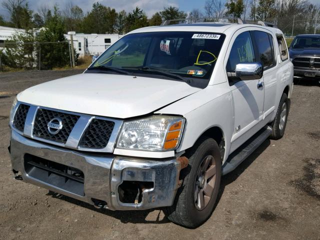 5N1AA08B65N733327 - 2005 NISSAN ARMADA SE WHITE photo 2