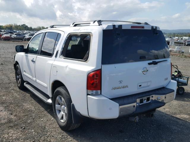 5N1AA08B65N733327 - 2005 NISSAN ARMADA SE WHITE photo 3