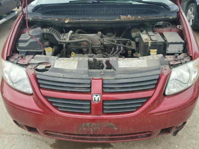 2D4GP44L77R345454 - 2007 DODGE GRAND CARA RED photo 7