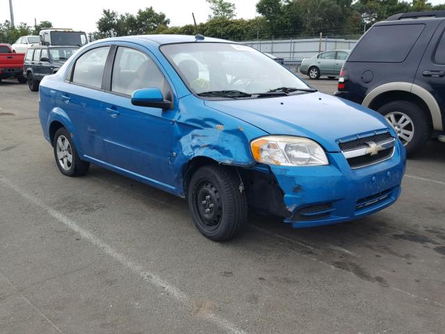 KL1TD56E49B342965 - 2009 CHEVROLET AVEO LS BLUE photo 1