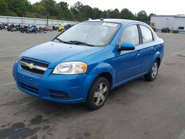 KL1TD56E49B342965 - 2009 CHEVROLET AVEO LS BLUE photo 2