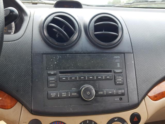 KL1TD56E49B342965 - 2009 CHEVROLET AVEO LS BLUE photo 9