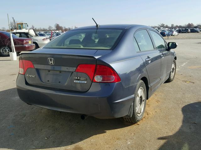 JHMFA36206S012386 - 2006 HONDA CIVIC HYBR BLUE photo 4