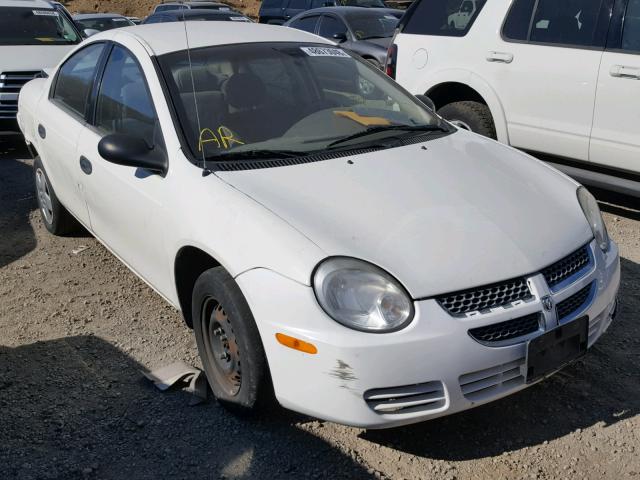 1B3ES26C35D234017 - 2005 DODGE NEON BASE WHITE photo 1