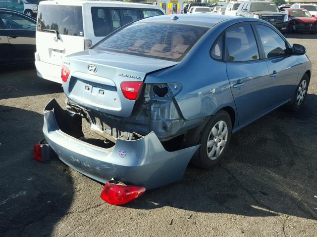 KMHDU46DX7U247693 - 2007 HYUNDAI ELANTRA GL BLUE photo 4