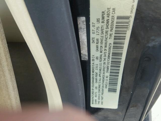 3VWRF31Y38M400829 - 2008 VOLKSWAGEN NEW BEETLE 黑色 照片 10