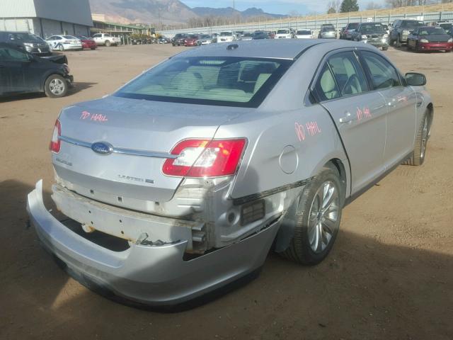 1FAHP2JW7AG112676 - 2010 FORD TAURUS LIM SILVER photo 4