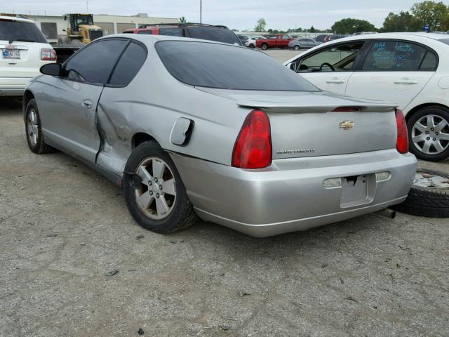 2G1WM15K569220000 - 2006 CHEVROLET MONTE CARL SILVER photo 3