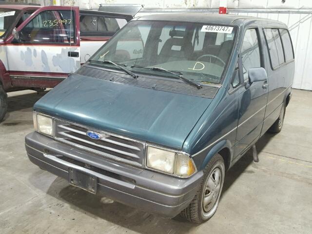 1FMCA11U4SZA36253 - 1995 FORD AEROSTAR GREEN photo 2