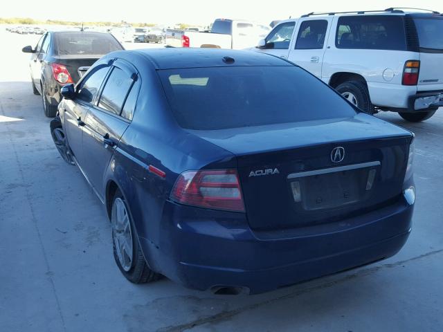 19UUA66287A042223 - 2007 ACURA TL BLUE photo 3