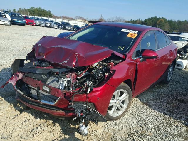 1G1BE5SM0H7189087 - 2017 CHEVROLET CRUZE LT BURGUNDY photo 2