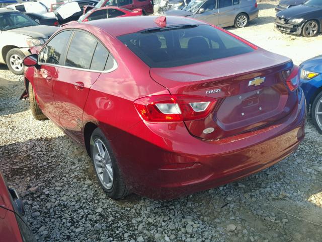 1G1BE5SM0H7189087 - 2017 CHEVROLET CRUZE LT BURGUNDY photo 3