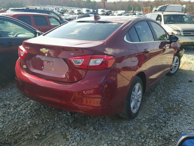 1G1BE5SM0H7189087 - 2017 CHEVROLET CRUZE LT BURGUNDY photo 4