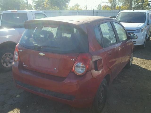 KL1TD6DE9AB051178 - 2010 CHEVROLET AVEO LS RED photo 4
