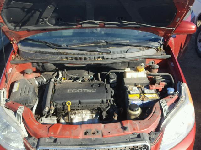 KL1TD6DE9AB051178 - 2010 CHEVROLET AVEO LS RED photo 7