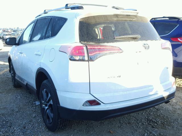 2T3ZFREV1GW237049 - 2016 TOYOTA RAV4 LE WHITE photo 3