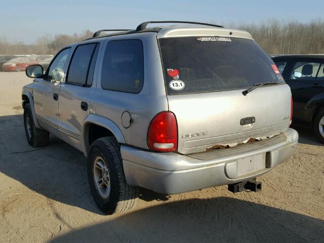 1B4HS28Y0XF519346 - 1999 DODGE DURANGO SILVER photo 3