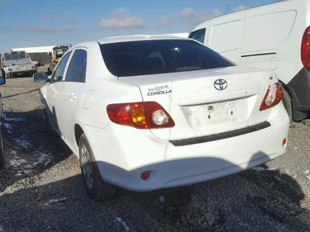 JTDBL40E099075101 - 2009 TOYOTA COROLLA BA WHITE photo 3