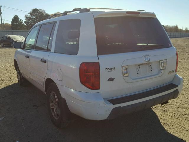 2HKYF186X4H577661 - 2004 HONDA PILOT EXL WHITE photo 3