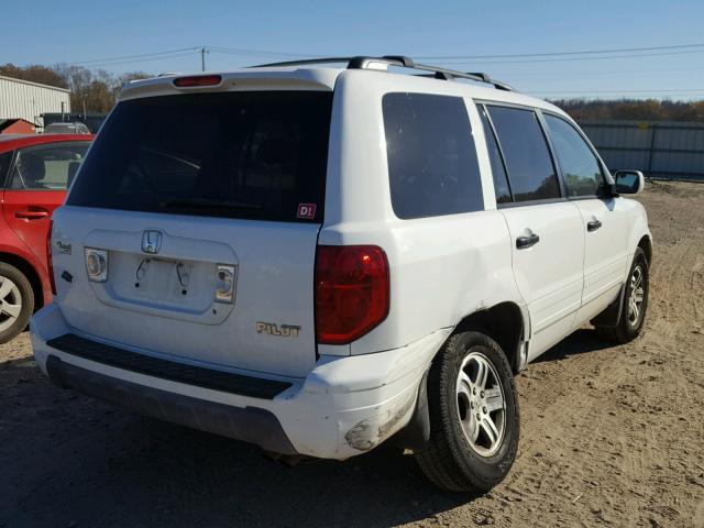 2HKYF186X4H577661 - 2004 HONDA PILOT EXL WHITE photo 4