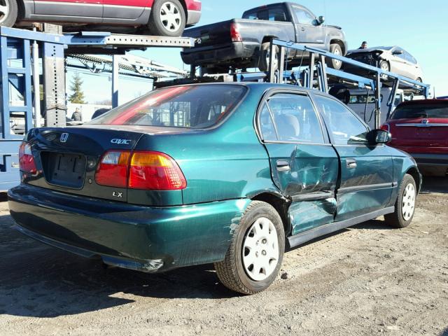 JHMEJ6674YS010443 - 2000 HONDA CIVIC LX GREEN photo 4